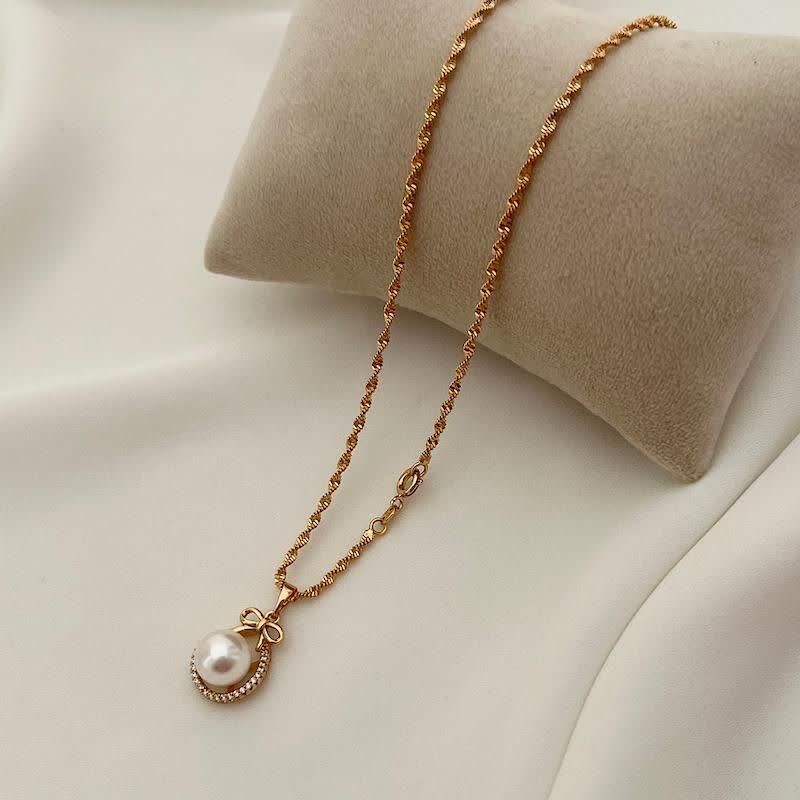 پلاک مرواریدی بدون زنجیر ژوپینگ کد 2364 - خرید آنلاین از گالری آداس